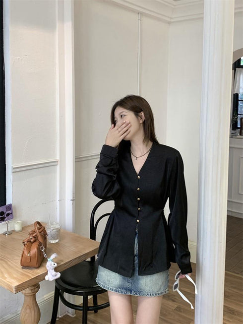 Women High Quality Satin Tops